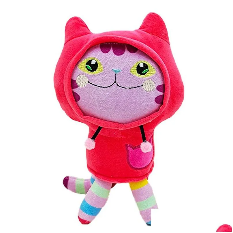 New Gabby Dollhouse Plush Toy Mercat Cartoon Stuffed Animals Smiling Cat Car Cat Hug Gaby Girl Dolls Kids Birthday Gifts Fans