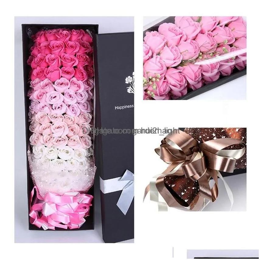 decorative flowers wreaths handmade rose bouquet soap flower valentine day christmas mother gift year artificial drop delivery hom