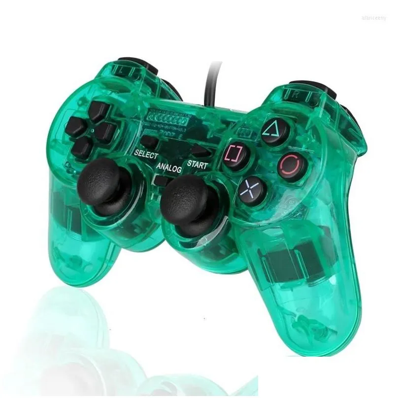 Game Controllers Wired Connection Gamepad For PS2 Double Vibration Controller Digital Joypad 2 Anti-sweat Anti-slip