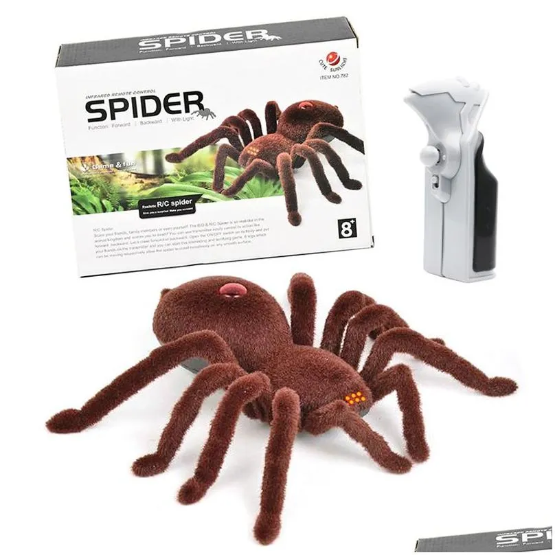 Dog Toys Chews Halloween Dog Toy Smart Simulated Spider with Remote Control Toys for Large Medium Small Dogs Interactive Dog Birthday Gift Toy