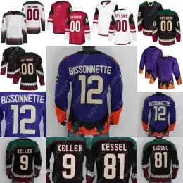 Phoenix``Coyotes``12 Paul Bissonnette Jersey 18 Logan Cooley Clayton Keller Phil Kessel Shayne Gostisbehere Lawson Crouse Travis Boyd Nick Schmaltz