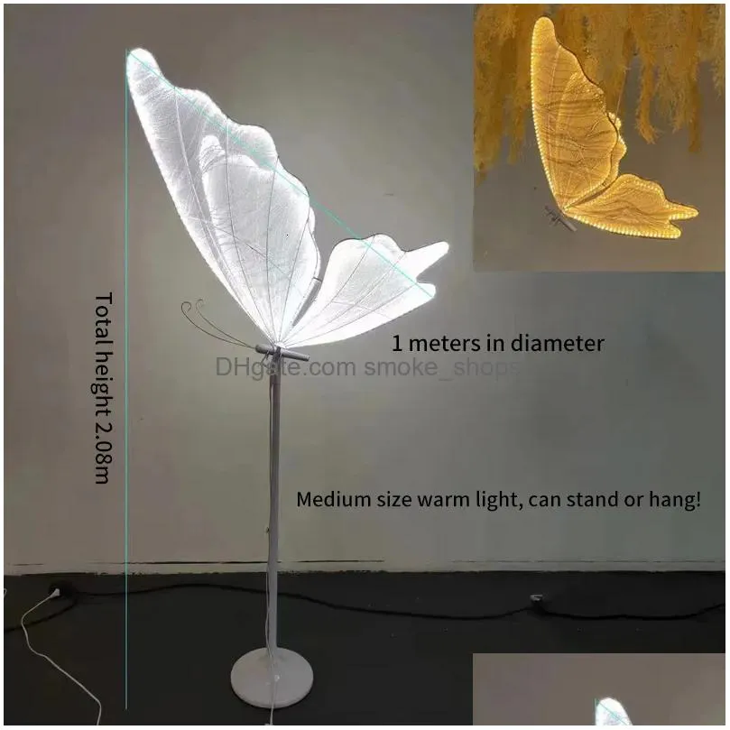 other event party supplies luminous butterfly wings pendant ceiling decoration wedding road guide el stage lights birthday 230808