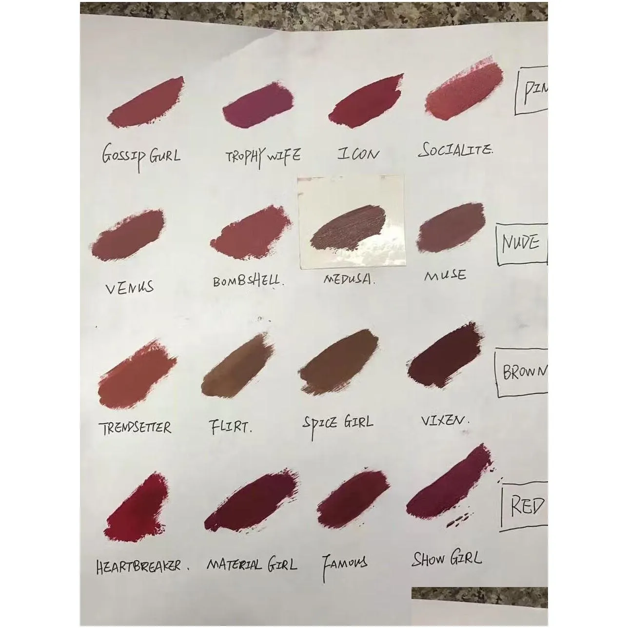 4pcs/Set Matte Liquid Lipstick Lip Gloss Non-Stick cup rouge a levre Lipgloss maquillaje Set