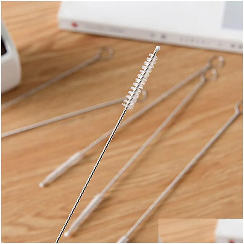 stainless steel straw cleaning brush brush 175/ 200mm/240mm nylon straw brush drinking water pipe cleaner baby bottle clean tools