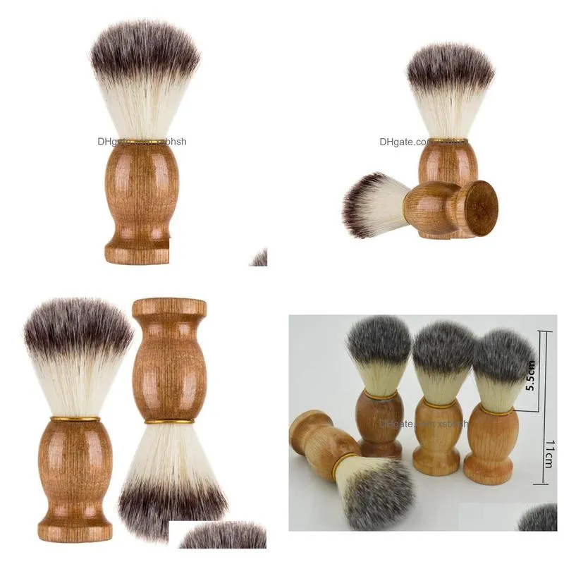 500pcs vintage pure badger hair removal beard shaving brush for mens shave tools cosmetic sn2193