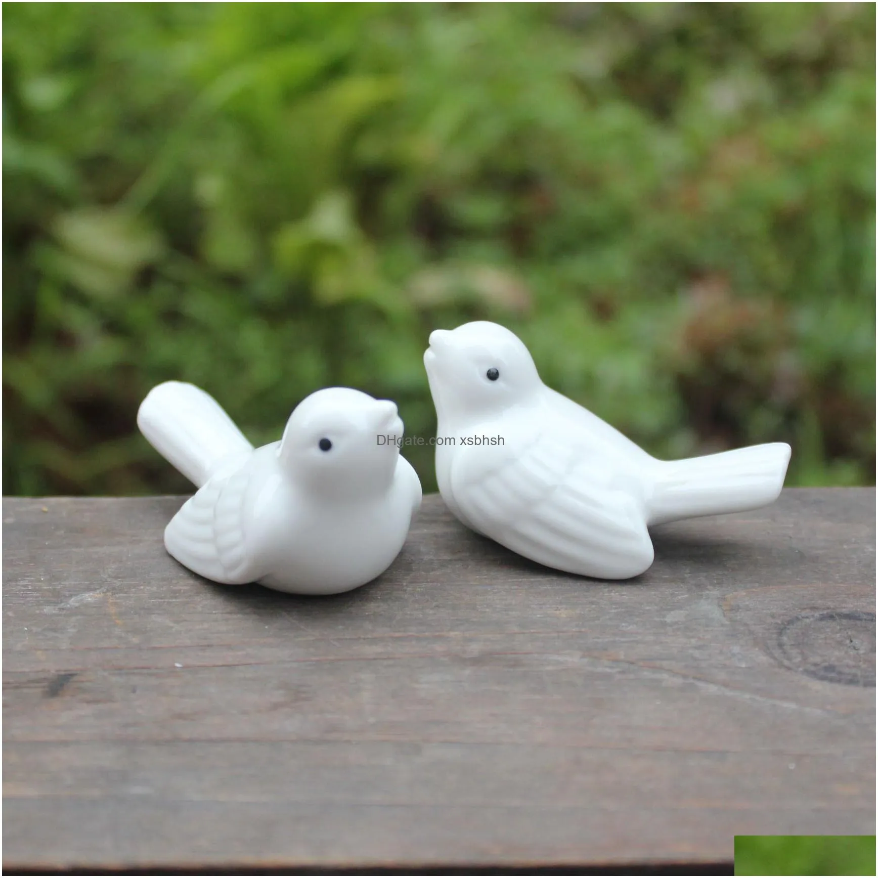 ceramic bird chopsticks stand holder porcelain spoon fork knife rest rack restaurant table desk decor hg5208