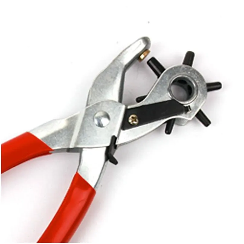 50pcs leather belt hole punch plier eyelet puncher revolve sewing machine bag setter tool watchband strap leathercraft