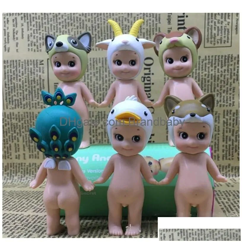 action toy figures 12pcs/set  sweet animal marine series pvc kawaii cookie popcorn mini collectible model kids toys doll