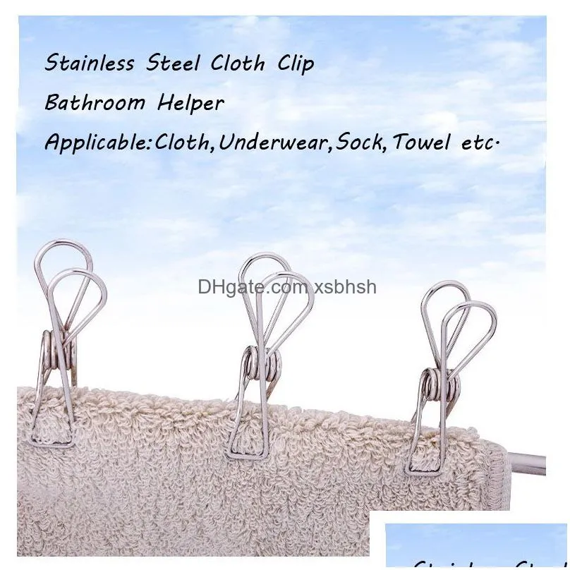 500pcs stainless steel clothes peg towel socks clip pants clothes underwear clips small metal clips for hanger