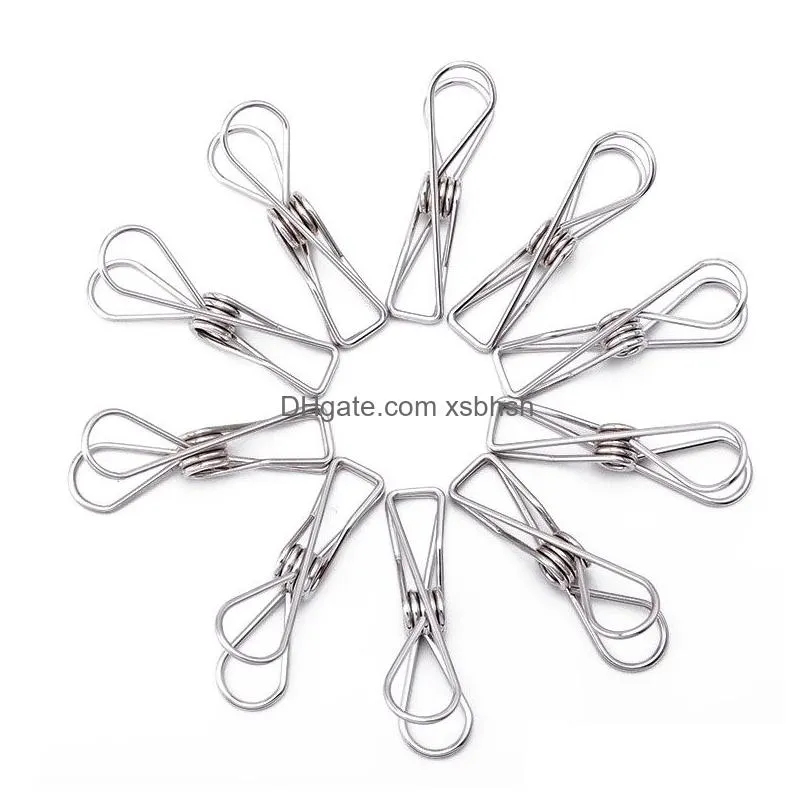 500pcs stainless steel clothes peg towel socks clip pants clothes underwear clips small metal clips for hanger