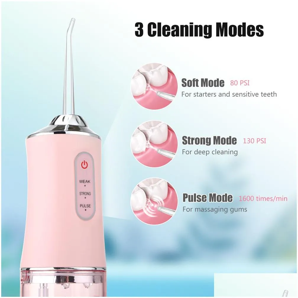 Portable Oral Irrigator for teeth Whitening Dental Cleaning Health Powerful Dental Water  Pick Flosser Mouth Washing Machine9265517