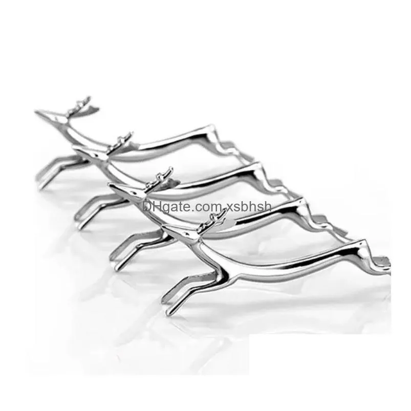 creative dachshund style dog/deer chopsticks rest zinc alloy cutlery holder el restaurant knife rack sn4543