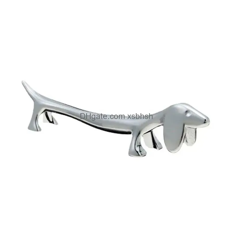 creative dachshund style dog/deer chopsticks rest zinc alloy cutlery holder el restaurant knife rack sn4543