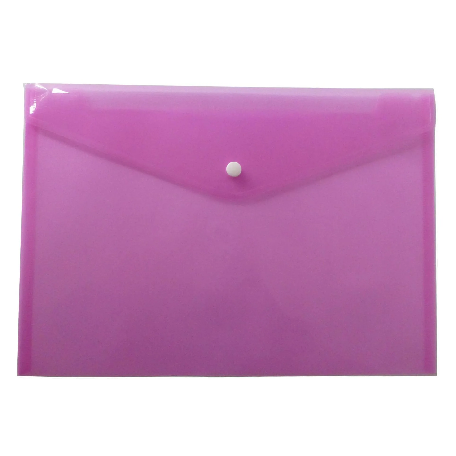 Filing Supplies Wholesale Colorf File Folder Transparent Plastic Document Bag A4 Hasp Button Classified Storage Office Stationery Orga Dhlri