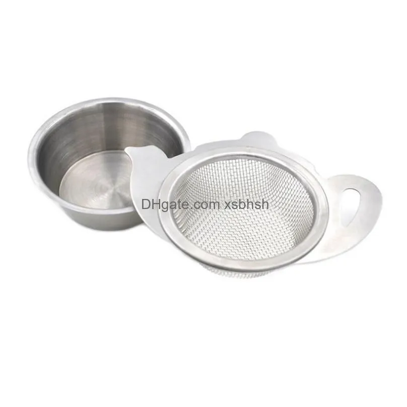 200pcs stainless steel teapot type tea tilter strainer mesh for teapot mugs cups loose tea brewing tools