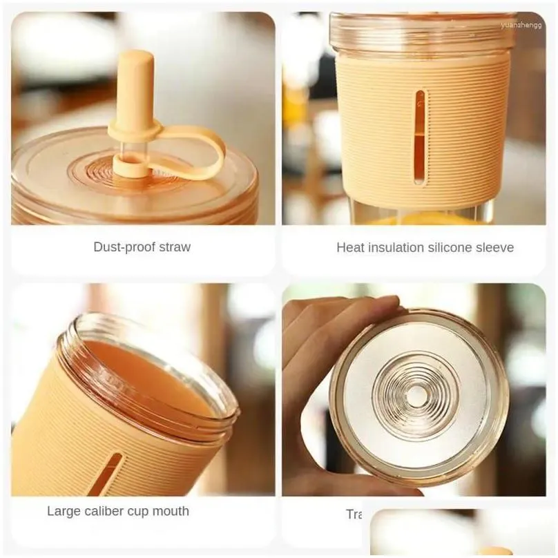 Water Bottles Transparent Juice Mug Creative Bottle Drinking Tools Travel Tea Cup 700ml Coffee Home Accessories Portable