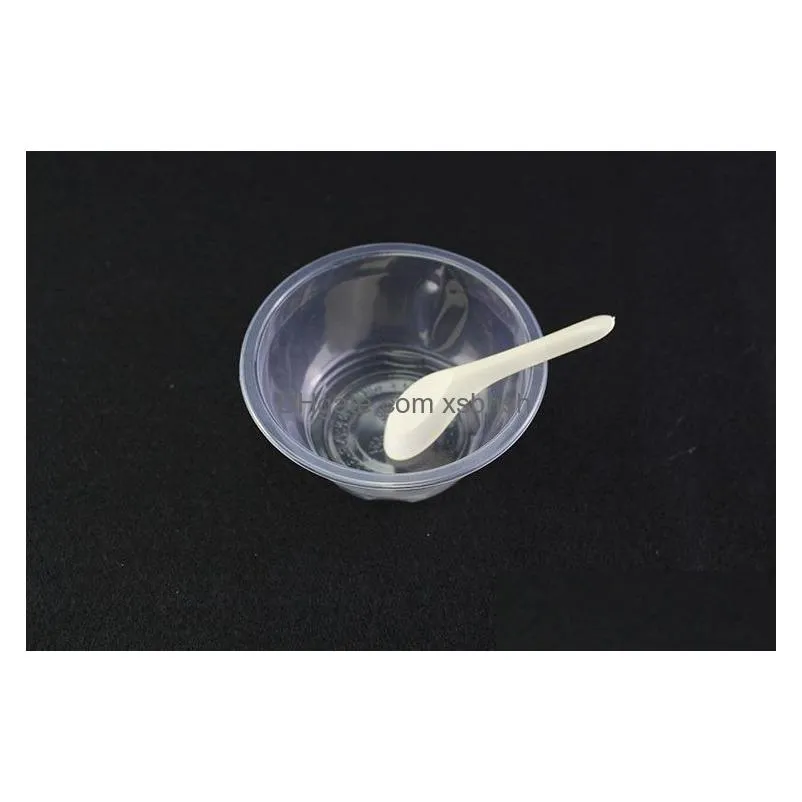 wholesale asian soup spoons saimin ramen white plastic spoon outdoor disposable spoons dining food sale fast 