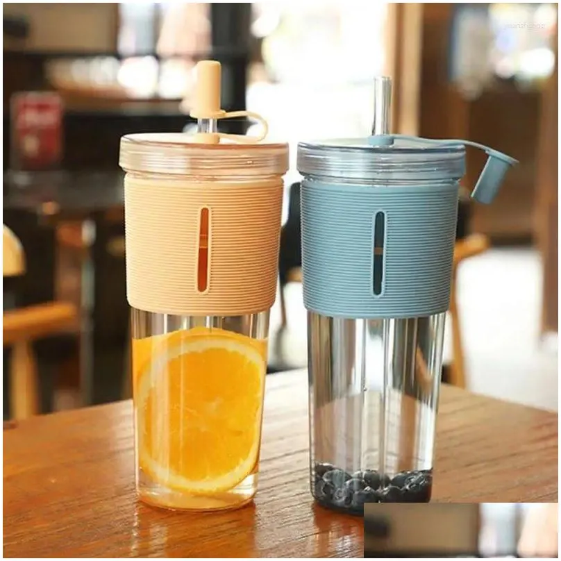 Water Bottles Transparent Juice Mug Creative Bottle Drinking Tools Travel Tea Cup 700ml Coffee Home Accessories Portable