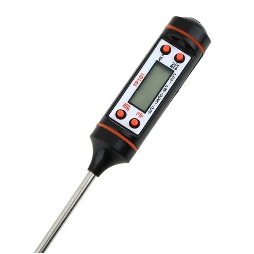 cooking food probe bbq digital thermometer stainless steel household food meat thermometer probe with 4 buttons kitchen tool