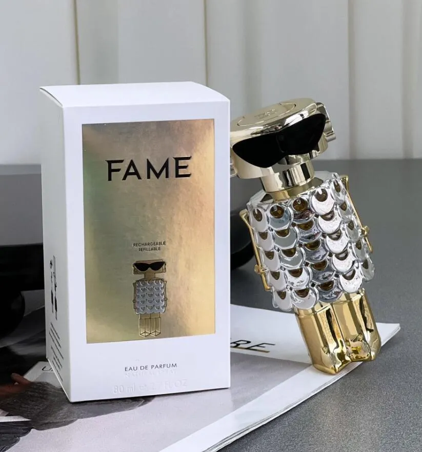 Women Fragrance 80ml Fame Perfume million EDP 2.7fl.oz Eau De Parfum Long Lasting Smell Rechargeable Refillable Phantom Perfume 100ml EDT Men Cologne Spray Fast Ship