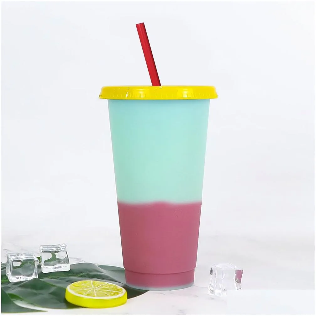 iced coffee cup Mug drink temperature-sensitive color-changing cup temperature-sensitive