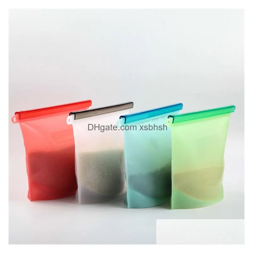 wholesale 1000ml 1500ml silicone  bags sealing storage for home food kitchen organization gadgets cooking tools 