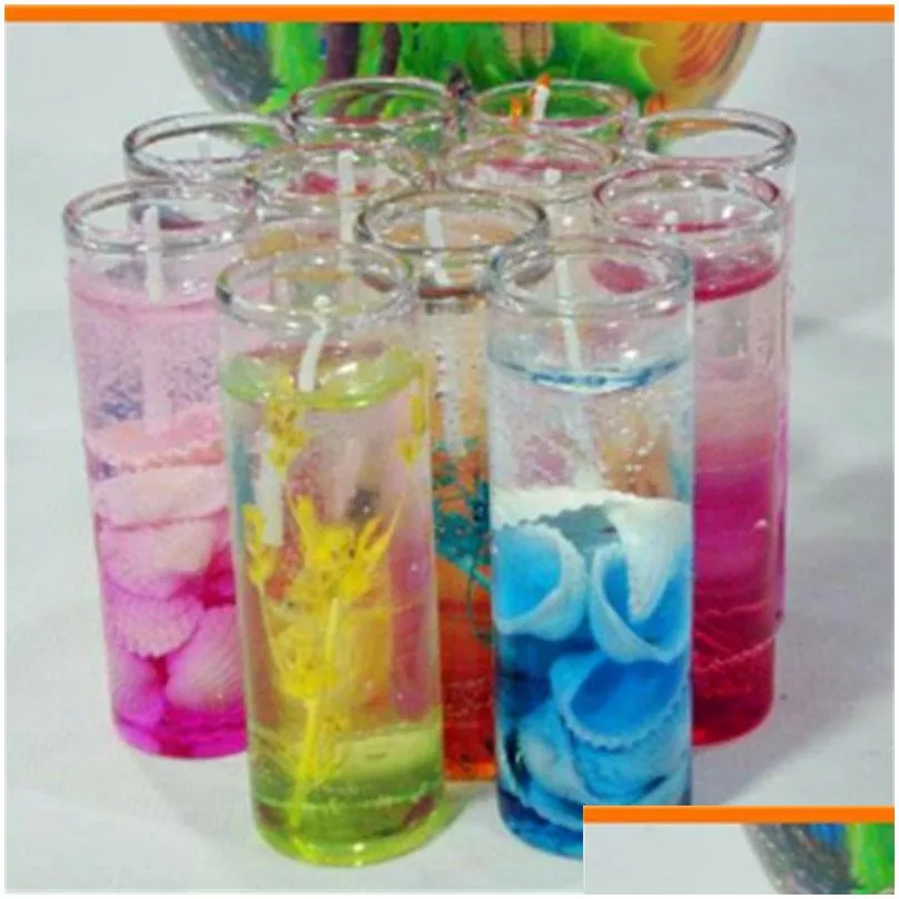 creative scented jelly candle glasses cup shaped transparent diy aromatherapy candles for birthday christmas party decorations