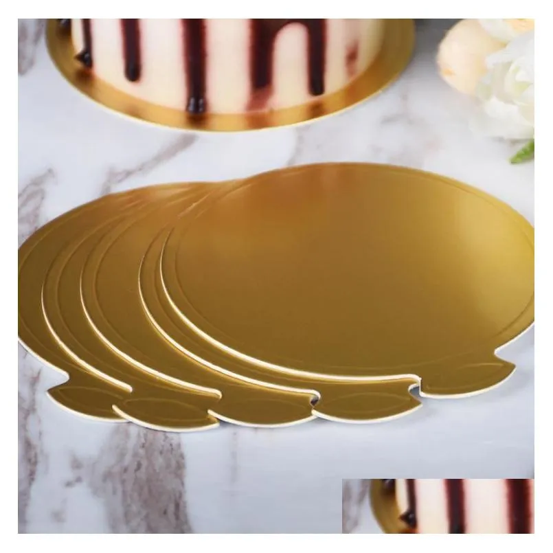 8cm round cake board mousse pad card dessert baking pastry display trayv for wedding birthday party decor cake tools sn4419