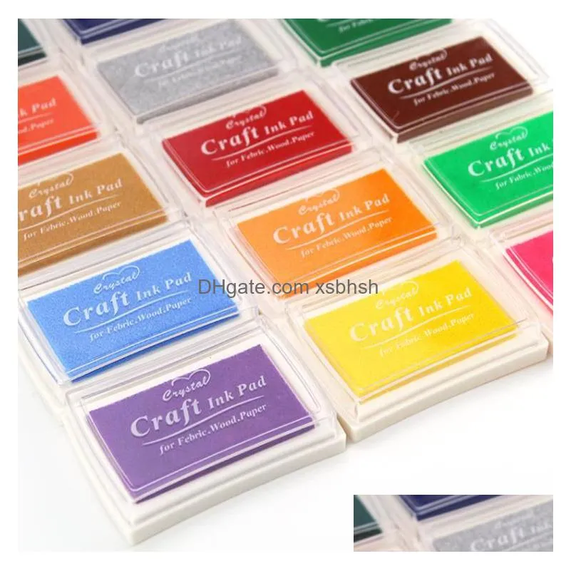 nice color big craft ink pad ink stamp pad inkpad set for diy funny work .wholesale sn2306