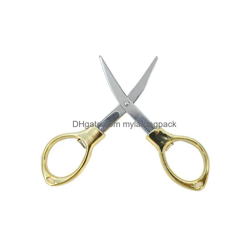 Scissors Glasses Shape Foldable Fishing Scissors Small Tools Outdoor Travel Collapsible Disguise Cigar Cutter Plastic Metal Knife Port Dhjtg