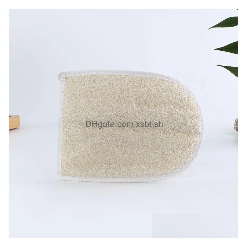 50pcs 20x15cm natural loofah bath gloves shower body exfoliator scrubber kitchen tools weg3453