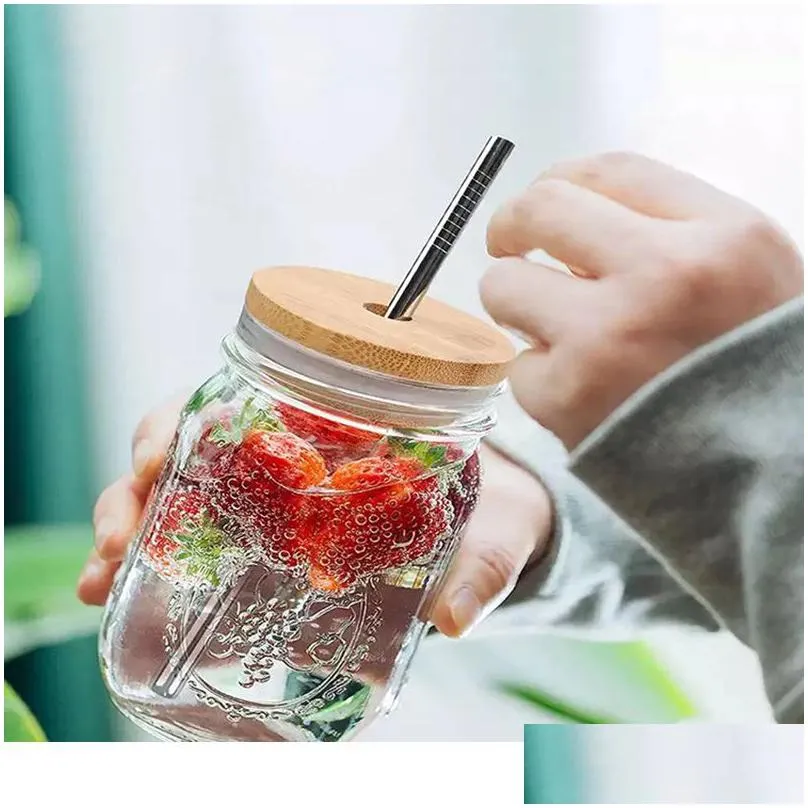 70mm 88mm bamboo cap lids reusable wooden mason jar lids with straw hole and silicone seal