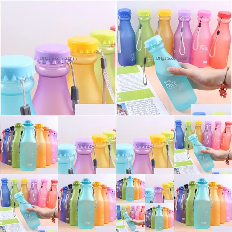 550ml candy color water bottle bpa unbreakable water bottles portable leak-proof kettles for yoga gym sport