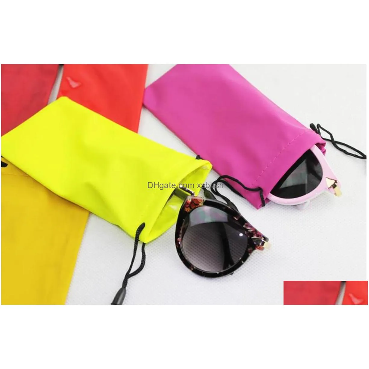 wholesale 2000pcs colorful waterproof dustproof cloth sunglasses pouch soft eyeglasses bag glasses phone case storage bag