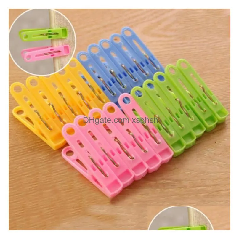 1000pcs/lot beach towel clips plastic windproof clipper clothes hanger socks underwear cloth hook holder sn3213