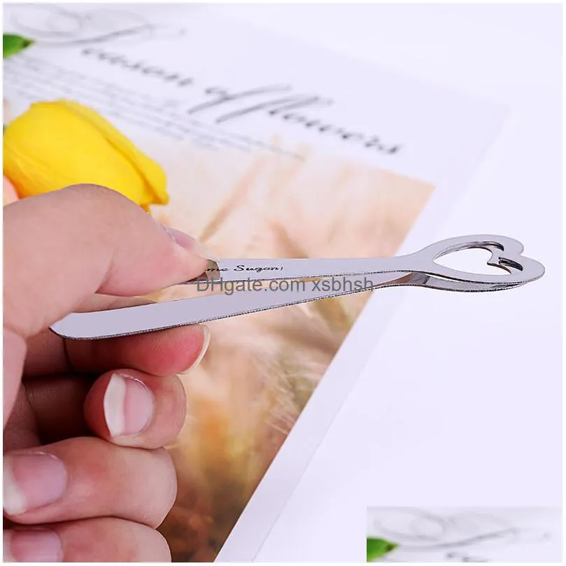 stainless steel sugar clamp tongs with boxes package ice coffee bar buffet kitchen spoon party favor wedding gifts
