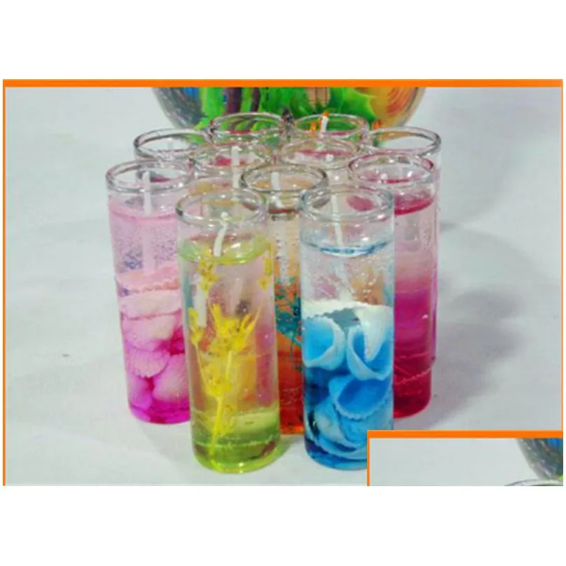 creative scented jelly candle glasses cup shaped transparent diy aromatherapy candles for birthday christmas party decorations