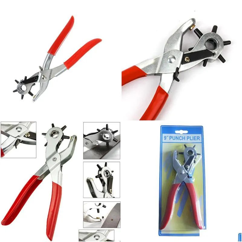 50pcs leather belt hole punch plier eyelet puncher revolve sewing machine bag setter tool watchband strap leathercraft