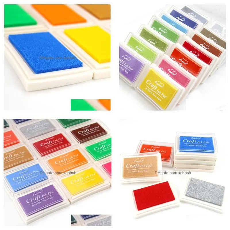 nice color big craft ink pad ink stamp pad inkpad set for diy funny work .wholesale sn2306