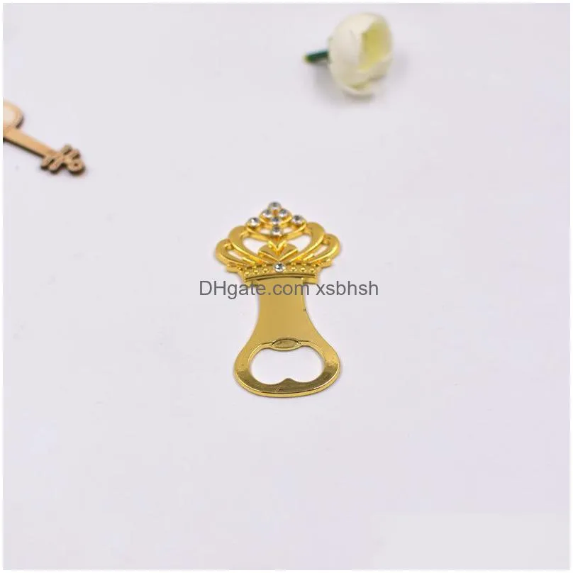 100pcs gold crown bottle opener wedding favors and gifts souvenirs for guests bridal shower gift wen6225