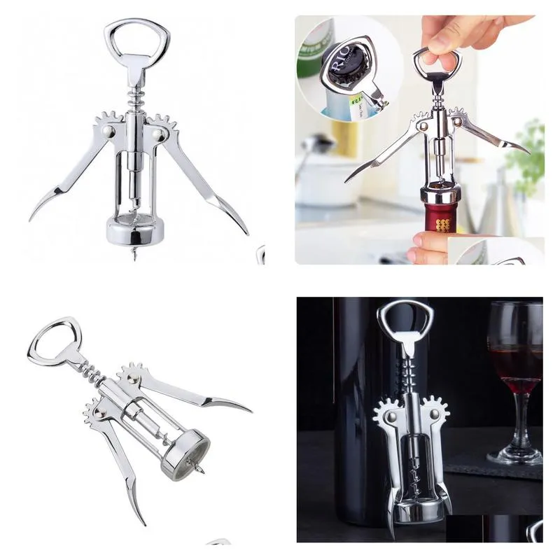 professional pressure corkscrew red wine opener bar accessories champagne grape stainless steel wine bottle opener sn2119