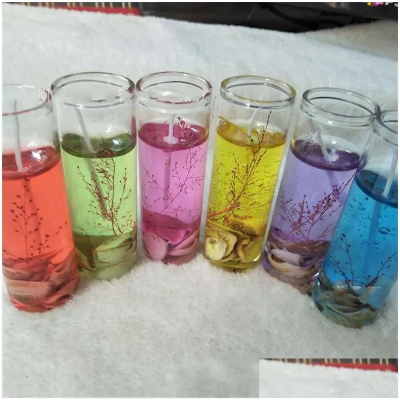 creative scented jelly candle glasses cup shaped transparent diy aromatherapy candles for birthday christmas party decorations