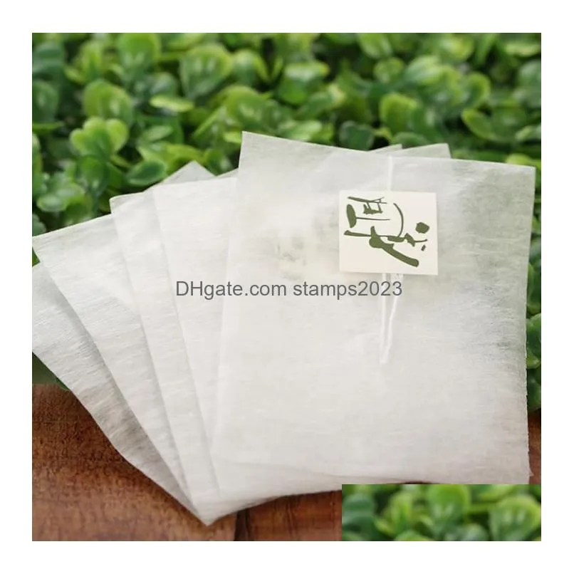Coffee & Tea Tools 2000Pcs Colander Strainer Label Corn Fiber Tea Bags Pyramid Shape Heat Sealing Filter Teabags Pla Biodegraded Filte Dhvsn