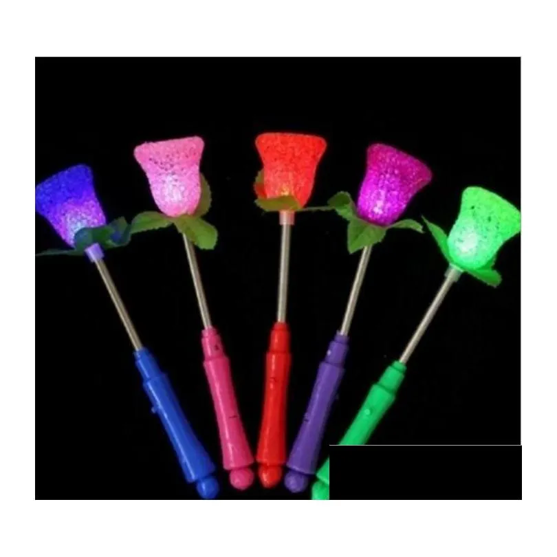 Other Festive & Party Supplies Led Flashing Light Up Sticks Glowing Rose Star Heart Magic Wands Party Night Activities Concert Carniva Dhkw2