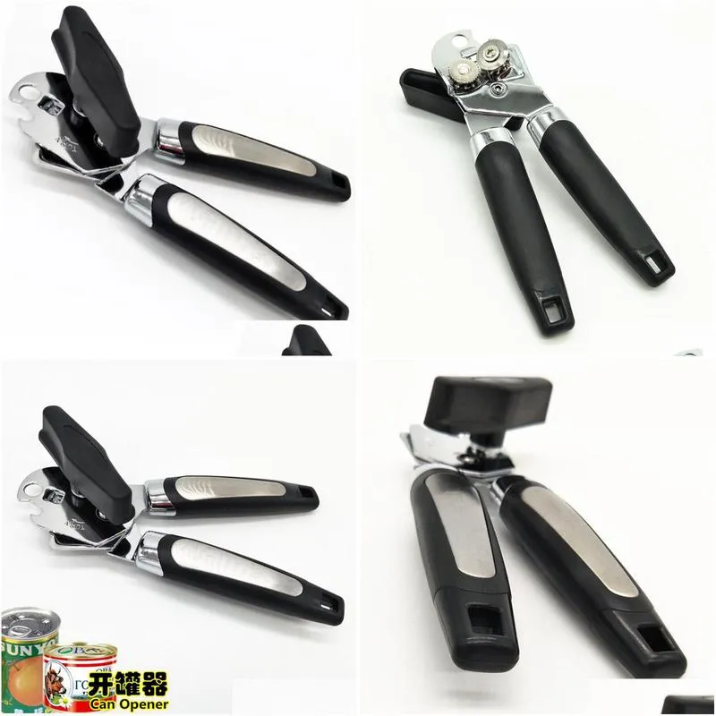 100pcs professional manual can opener stainless steel opener multifunctional beer bottle grip can opener kitchen tool