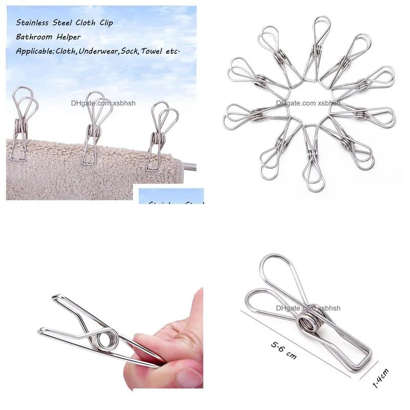 500pcs stainless steel clothes peg towel socks clip pants clothes underwear clips small metal clips for hanger