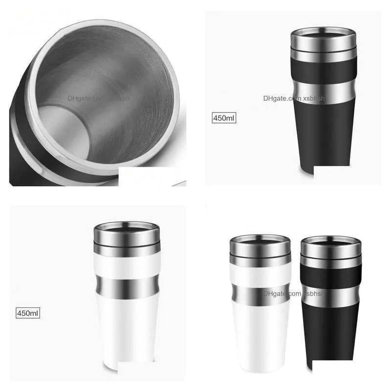 20pcs 500ml 15oz double wall stainless steel coffee cup mugs thermal bottle thermo cup fashion tumbler vacuum flask cups