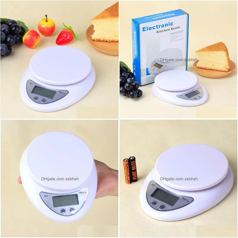 wholesale 100pcs 5000g /1g 5kg food diet postal kitchen scales digital scale balance weight led electronic scale with backlight