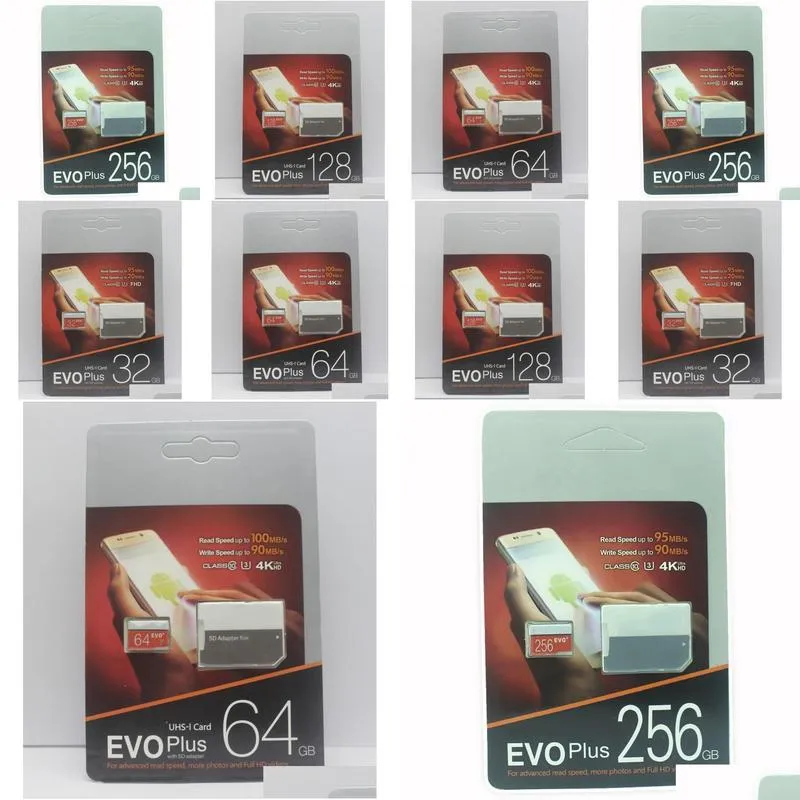 Digital Camera Smartphone 32GB 64GB 128GB 256GB EVO Puls Card High speed 90MB/S Class10 UHS-1 MicroSDXC Tablet PC TF Card