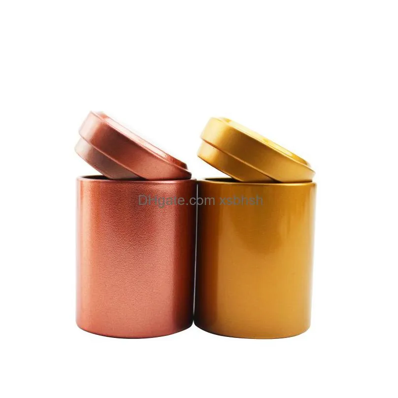 wholesale 100pcs mini tea canister tin tea caddy tea container small round storage jar 